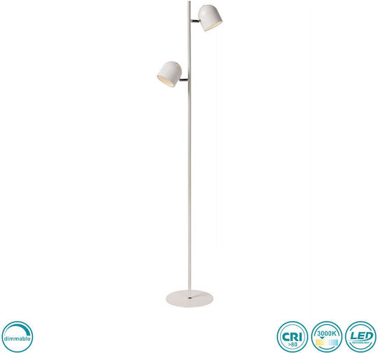 Lucide Lightning Skanska LED Stehleuchte H141xB32cm. mit Warmweißem Licht 450lm Weiß