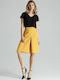 Figl M667 High Waist Midi Skirt in Yellow color 132468