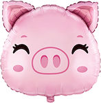 Balloons piggy head pink 83 cm