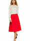 Stylove S133 High Waist Women's Cloche Skirt Red