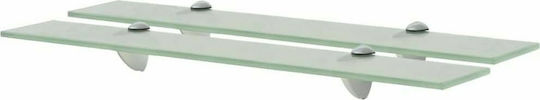 vidaXL An der Wand montiert Badezimmerregal Glas 60x10x0.8cm Transparent