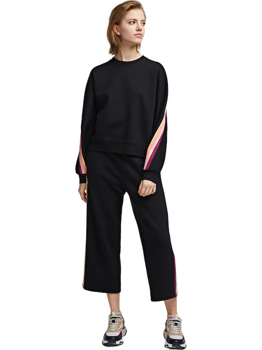 Karl Lagerfeld Women's Fabric Capri Trousers Flare Black