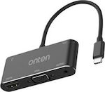 Onten USB-C Docking Station with HDMI 4K PD Black (OTN-9573S)