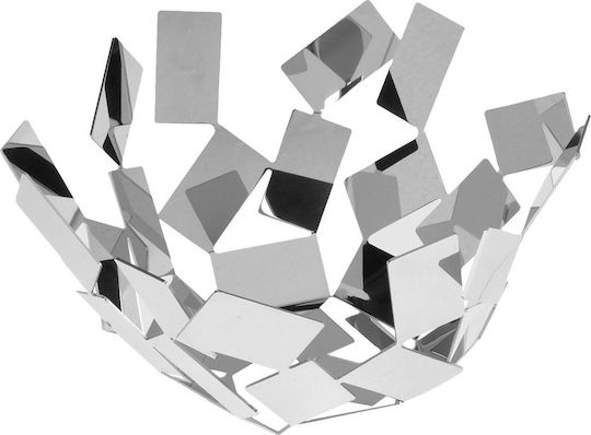 Alessi La Stanza Dello Scirocco Fruit Bowl Inox Silver 27.3x27.3x13cm