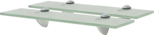 vidaXL An der Wand montiert Badezimmerregal Glas 40x20x0.8cm Transparent