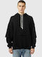 Diesel Men's Sweatshirt with Hood and Pockets Black