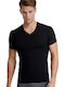 Walk Men's Short Sleeve Undershirt Black W1921-1