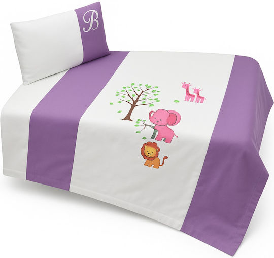 Beboulino Set Pentru Patut Jungle Violet 4buc piese