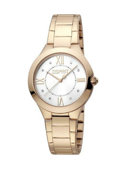 Esprit Дамски Часовник 32mm Кварцов Със Златна Метална Верижка