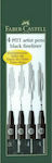 Faber-Castell Pitt Artist Μαρκαδόροι Σχεδίου Μαύροι 0.1mm Σετ 4τμχ 167115