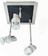 Sun Light Triple Spot with Socket GU10 in Silver Color