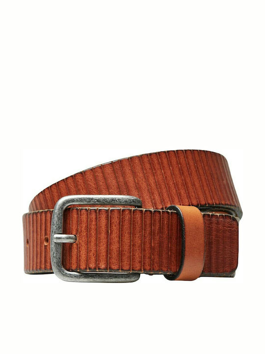 Jack & Jones Men's Belt Leather Tabac Brown