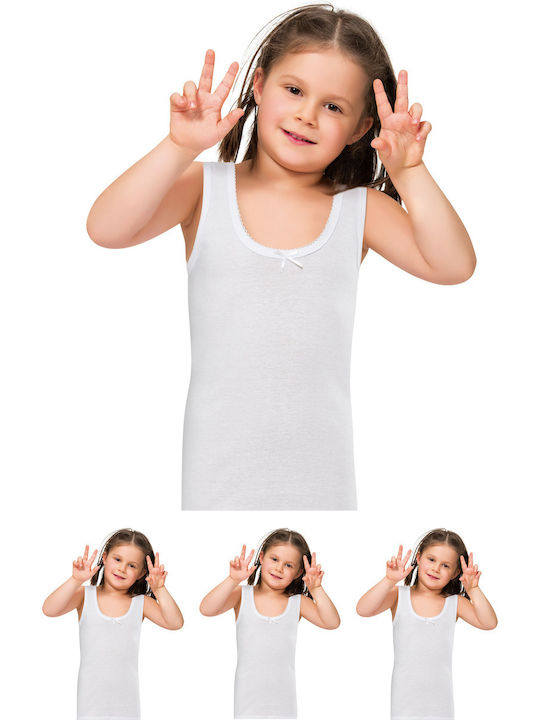 Namaldi -1 Kids' Set with Undershirts Sleeveless White 4pcs