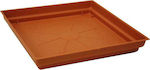 Plastona 195A Square Plate Pot Orange 21x21cm