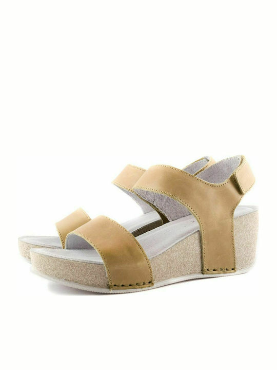 Adam's Shoes Anatomic Women's Platform Shoes Beige