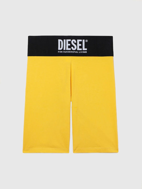 Diesel Αθλητικό Γυναικείο Κολάν-Σορτς Κίτρινο