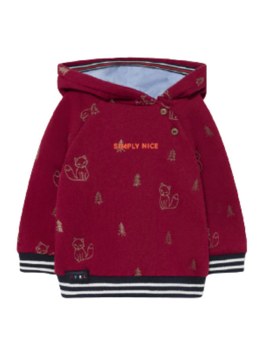 Kinderpullover Langarm Burgundisch