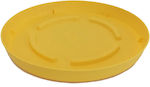 Plastona 10.01.00D23YE Στρογγυλό Πιάτο Γλάστρας σε Κίτρινο Χρώμα 23x23cm