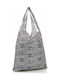 Eco Chic Notes Fabric Shopping Bag In Black Colour