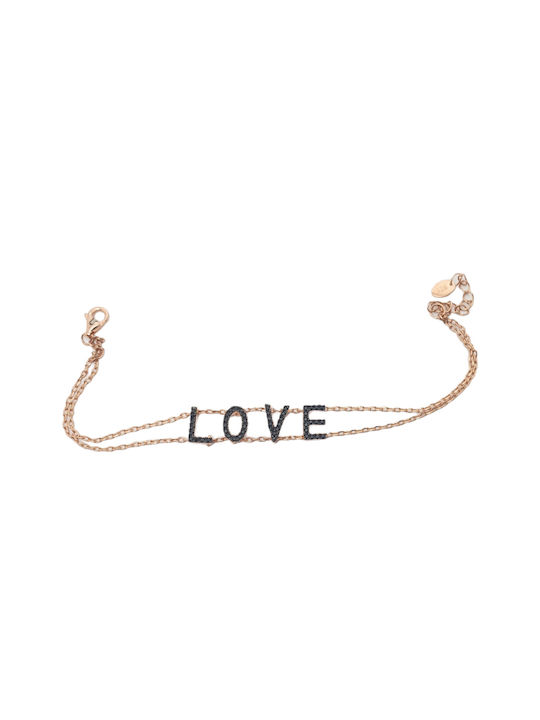 Gold plated silver bracelet LOVE 925º