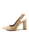 Suede Pointed Toe Beige High Heels 37/062