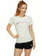 ASICS Women's Athletic T-shirt Fast Drying White