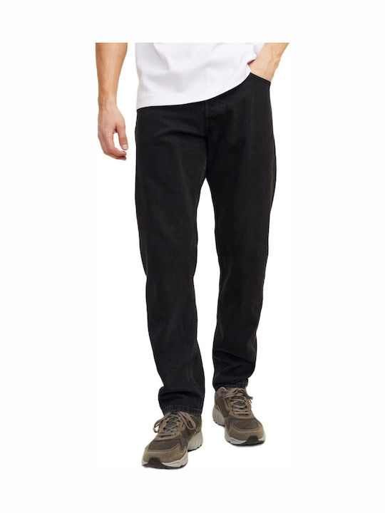 Ανδρικό Παντελόνι Τζιν με Loose Straight Εφαρμογή Black