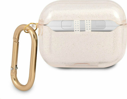 Guess Glitter Collection Калъф с кука в Златист цвят за Apple AirPods Pro