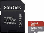 Sandisk Ultra microSDHC 128GB Class 10 U1 A1 UHS-I με αντάπτορα