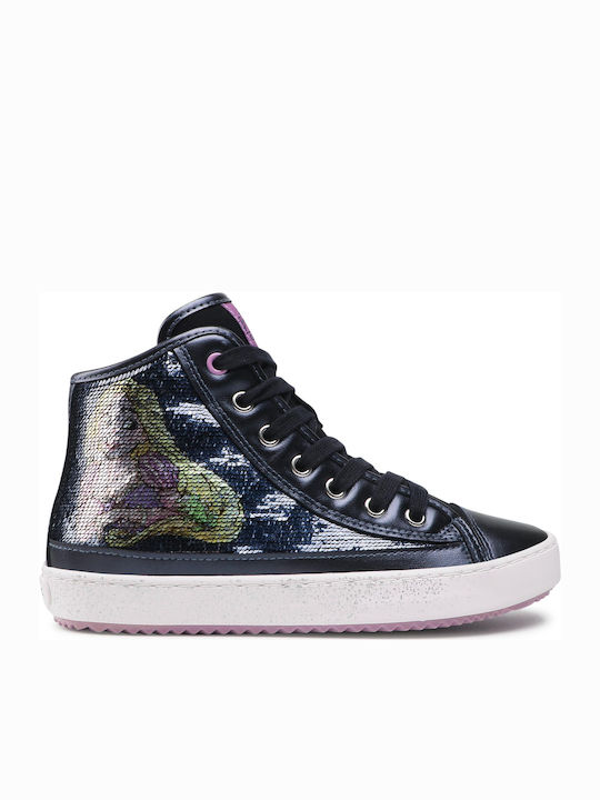 Geox Παιδικά Sneakers High Kalispera Ανατομικά για Αγόρι Navy Μπλε