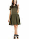 Awama Mini Dress Khaki