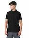 17-17126 Polo Short Sleeve Black Blouse