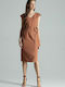 Figl M674 Summer Midi Dress Brown 135795