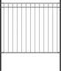 vidaXL Metallzäune in Schwarz Farbe 80cm x 1.7m