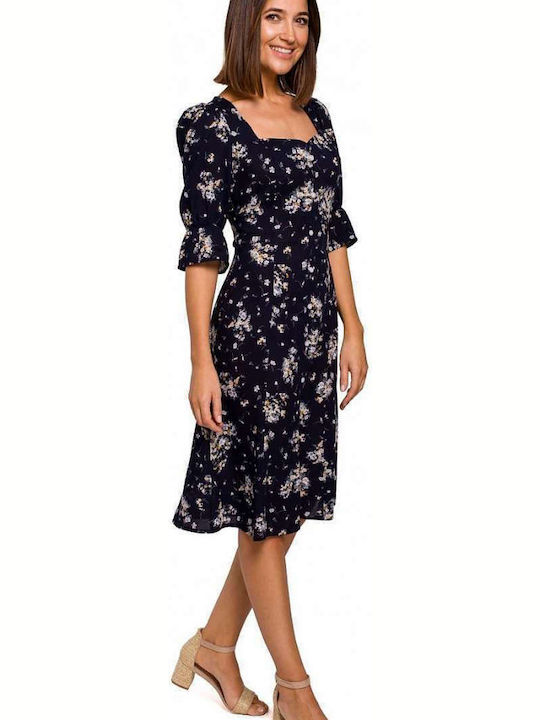 Stylove S223 Φόρεμα All day Navy Μπλε