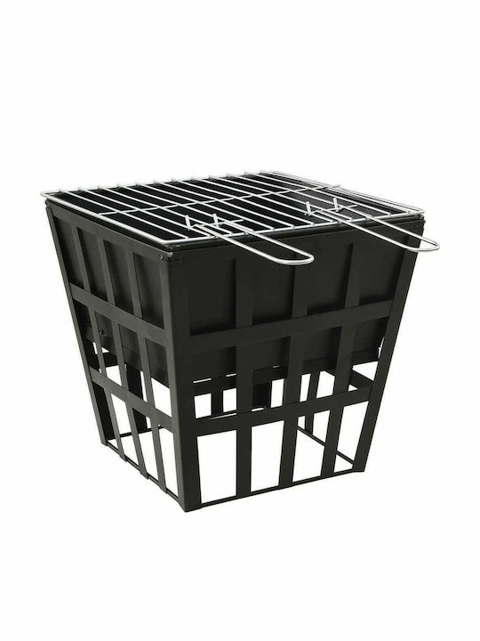 vidaXL Firepit Black 34x34x48cm