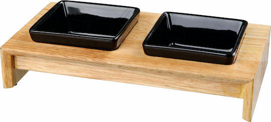 Trixie Keramik Schalen Futter & Wasser für Hund & Katze auf Basis von 2x 200ml 15cm in Schwarz Farbe