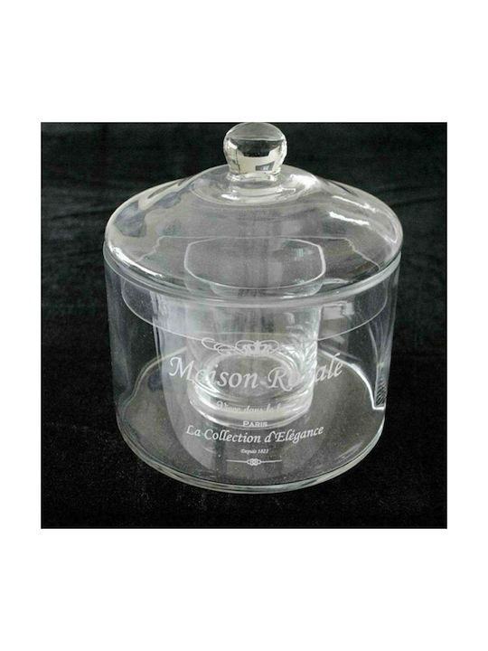 Atmosphera Vase General Use with Lid Glass 20x20x19.5cm 1pcs