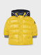 Kids' Quilted Jacket Long with Hood Yellow