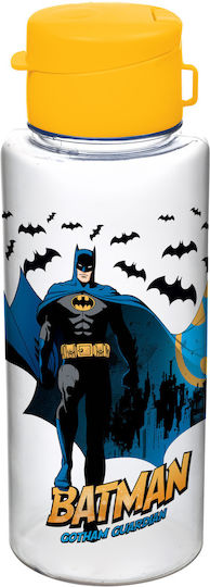 TnS Batman Kids Water Bottle Batman Plastic with Pop-Up Cap Transparent 400ml