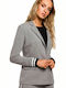 MOE M459 Women's Waisted Blazer Gray MOE459