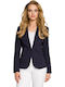 MOE M243 Women's Waisted Blazer Navy Blue MOE243