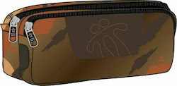 Totto Multiuso Sobre 9TJ Pencil Case Barrel with 2 Compartments Brown