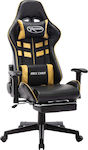 vidaXL 20512 Gaming Chair with Adjustable Arms and Footrest Gold