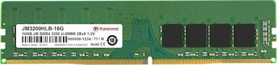 Transcend JetRam 16GB DDR4 RAM с Скорост 3200 за Настолен Компютър