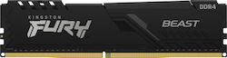 Kingston Fury Beast 32GB DDR4 RAM cu Viteză 3200 pentru Desktop