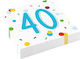Χαρτοπετσέτες 40 Confetti Birthday 33x33cm 20τμ...