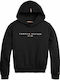 Fleece Παιδικό Φούτερ με Κουκούλα Μαύρο Essential