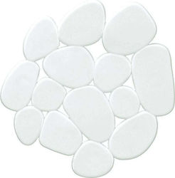 Kleine Wolke Sassolino Bathtub Mats Pebble with Suction Cups White 11x12cm 6pcs