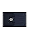 Sanitec Classic Drop-In Sink Synthetic Granite W78xD50cm Granite Blue